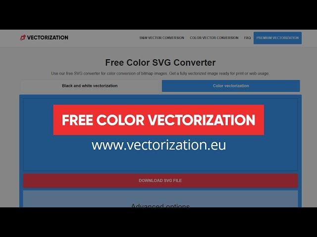 Free Color Vectorization (SVG converter)