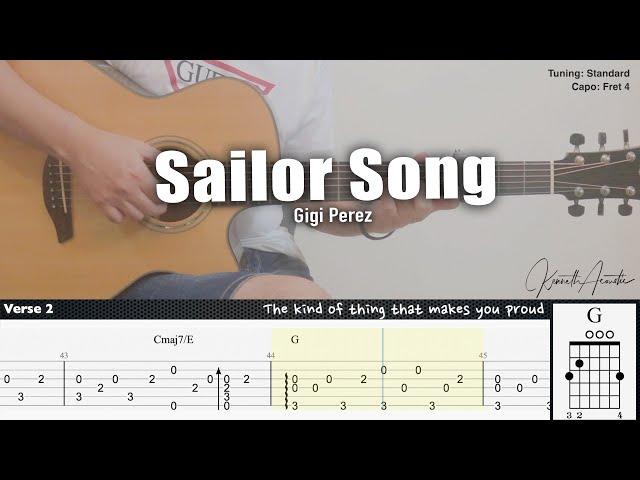 Sailor Song - Gigi Perez | Fingerstyle Guitar | TAB + Chords