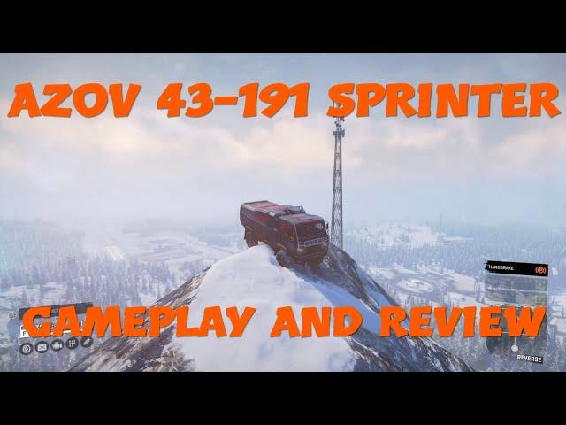 SnowRunner Azov 43-191 Sprinter Gameplay And Review