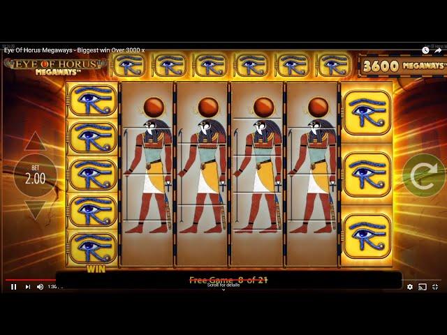 Eye Of Horus Bookies Slot Online - 5 Bonuses MEGA WINS!!!!