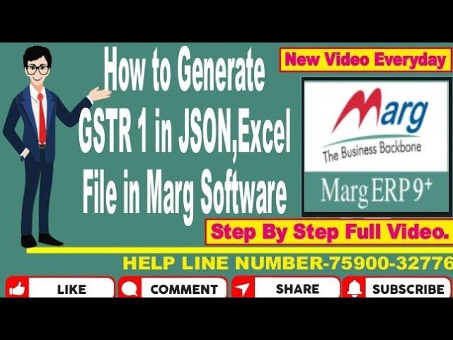 HOW TO EXPORT GSTR1 EXCEL & JSON FILE IN MARG SOFTWARE  MARG SOFTWARE ME JSON FILE KAYSE EXPORT KARE