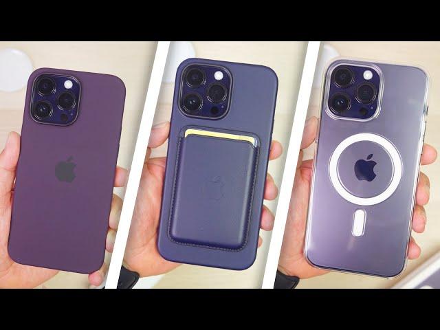 All New Apple Cases and MagSafe Accessories for iPhone 14 Pros! Which is better? (Deep Purple)