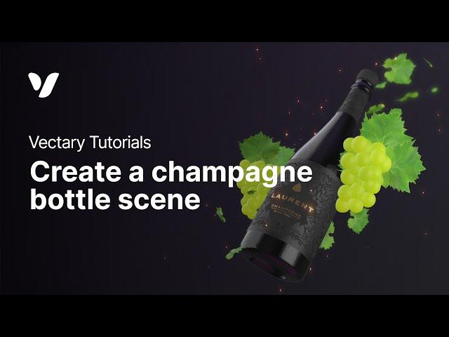 Create a 3D champagne bottle from scratch | Vectary tutorial