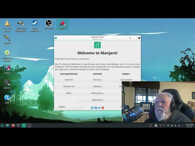 Old manjaro man / when you turn jack on no OBS turn off OBS