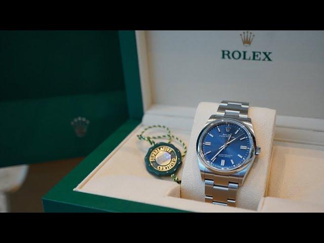 4K Unboxing & Review: $6,600 Rolex Oyster Perpetual blue dial ref. 126000