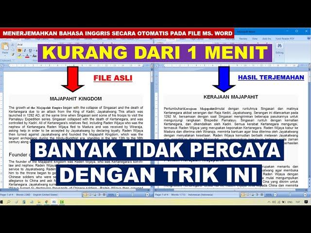 2 Cara Mudah Menerjemahkan Bahasa Inggris Secara Otomatis Pada File Microsoft Word