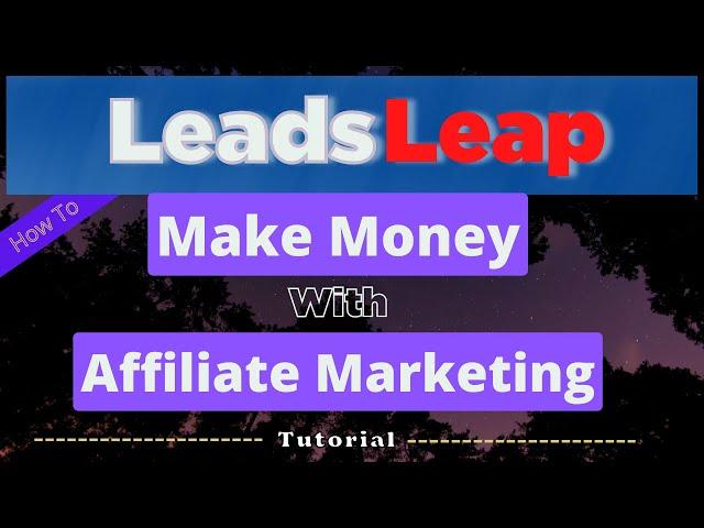 How To Make Money Online and Promote Your Affiliate Links with Leadsleap | Tutorial