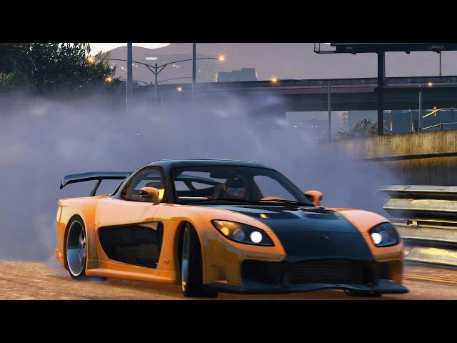 GTA V - Mazda RX7 Veilside Fortune - Cinematic (Custom Sounds)