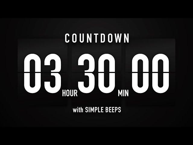 3 Hours 30 Minutes Countdown Timer Flip Clock ️