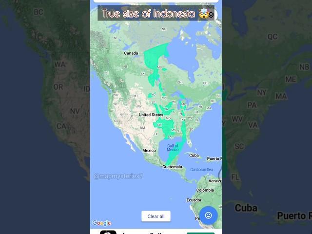 #165 How big is Indonesia? #googlemaps #shorts #indonesia #maps