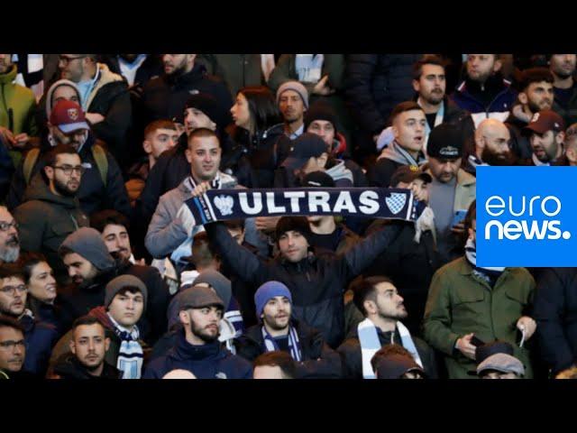 Lazio fans filmed making Nazi salutes on streets of Glasgow