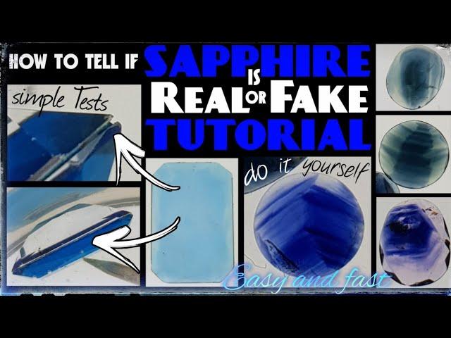 How to tell if Sapphire is Real or Fake  DIY Tutorial  Easy Gem Test 