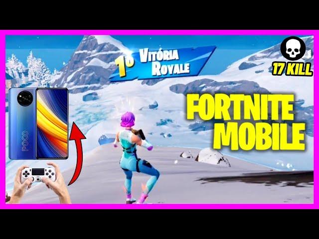 FORTNITE MOBILE 60 FPS *CONTROLE PS4* POCO X3 PRO 8/256.