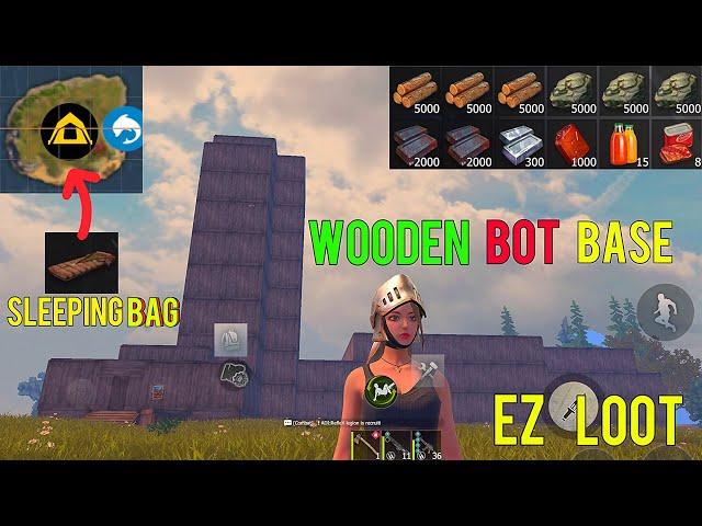 Wooden Bot Base Explore || Trial Island sleeping bag place | last island of survival #lios #ldrs