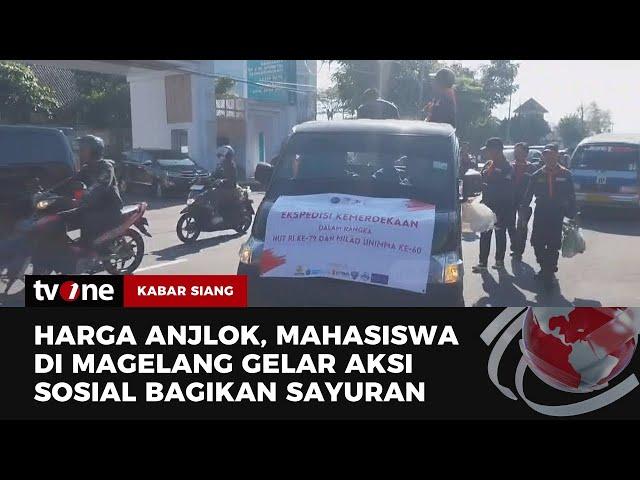 Mahasiswa di Magelang Gelar Aksi Sosial dengan Membagikan Sayuran | Kabar Siang tvOne