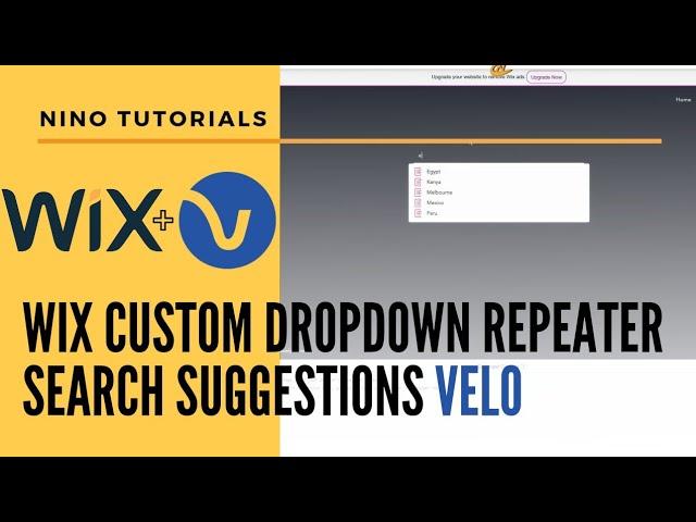 Wix Dropdown Repeater Search Suggestion with Event Handlers - Wix Tutorial 2022 - Velo Code