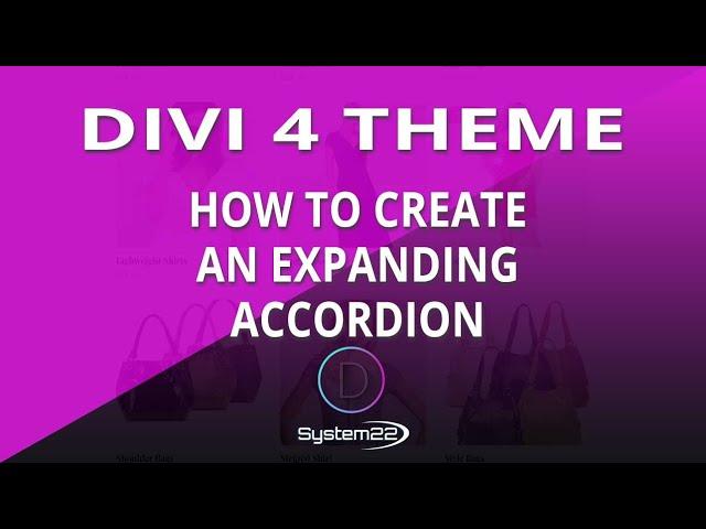 Divi Theme How To Create An Accordion 