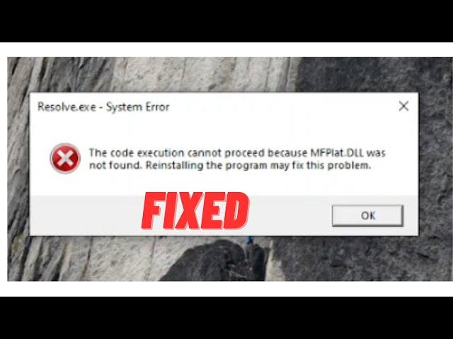 How to fix mfplat.dll missing on Windows 10/Windows 11 | Davinci Resolve | Premiere Pro || Photoshop