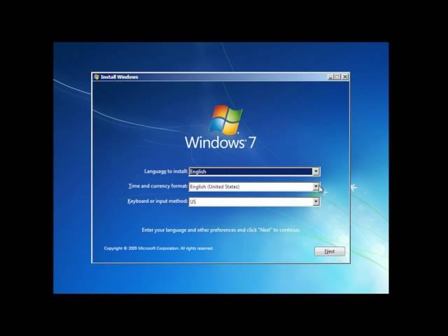 Formatting and Clean Install of Windows 7