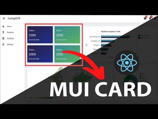 How to create React MUI Card | Use MUI Card with Grid