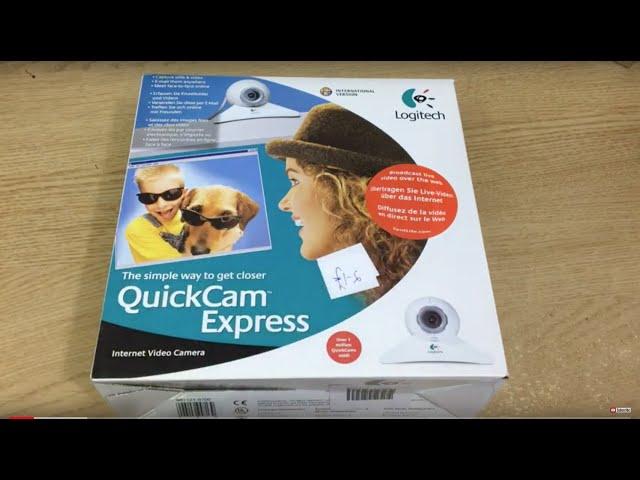 Early Logitech QuickCam Express Webcam from 1999.  Hardware & Software Review, + Unboxing.