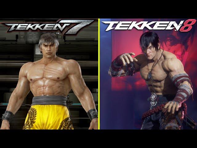 Tekken 8 vs Tekken 7 Returning Characters Models Comparison | 4K 60 FPS Video