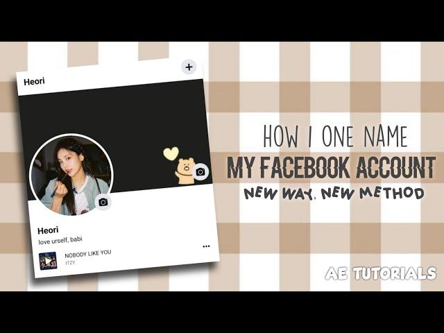 how to one name on facebook (new method)