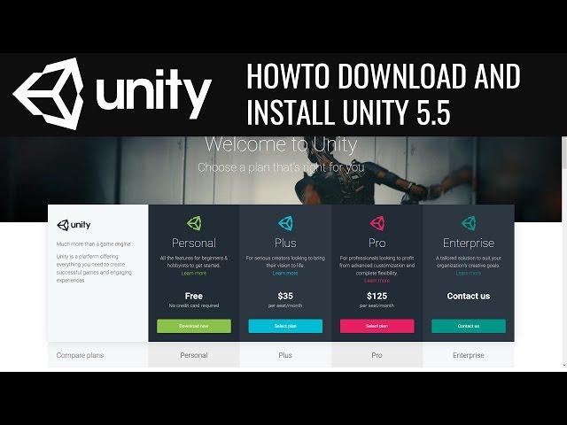 How to Download and Install Unity 5.5 (2017)