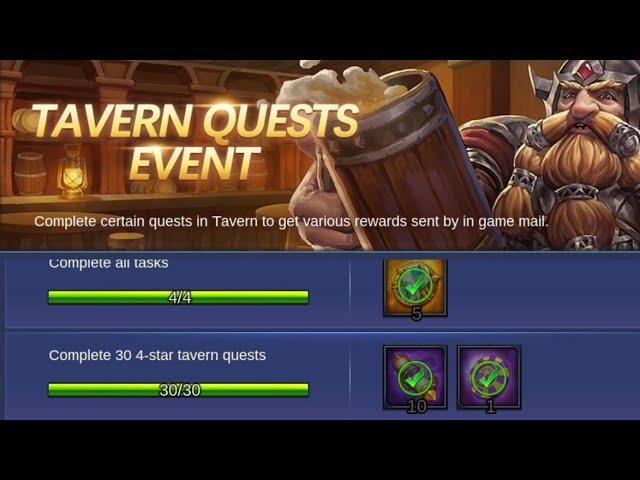 Trials of heroes how to get tavern quest event done in 1 day