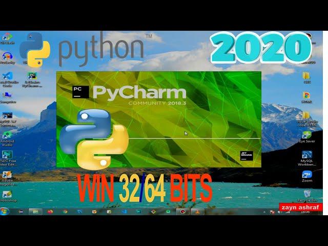 Download and Install Python(3.8.5) & Pycharm | Windows 7 32 bit (2020).