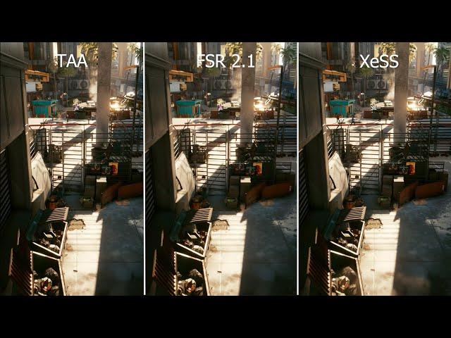 Cyberpunk 2077: TAA vs FSR2.1 vs XeSS 1440p