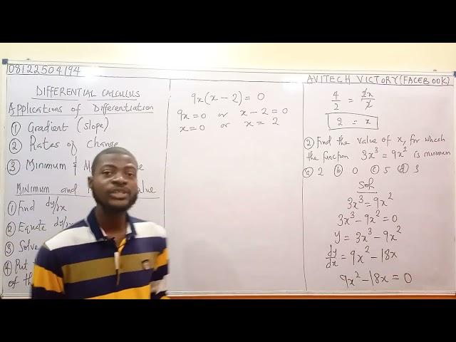 21. How to Find Minimum and Maximum Value | Application Of Differentiation