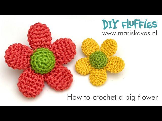 How to Crochet a Flower - Easy tutorial for beginners - English