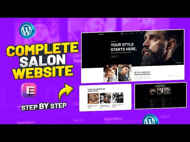 How to Make a FREE Hair Salon / Barber Shop / Hairdressers Website in WordPress and Elementor ~ 2024