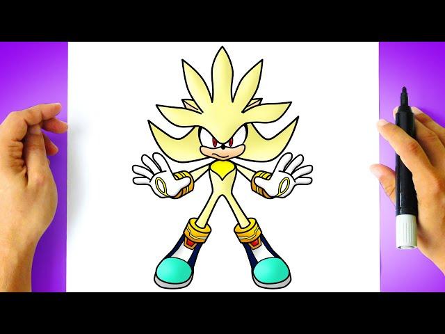 How to DRAW SUPER SILVER - Silver the Hedgehog - Sonic