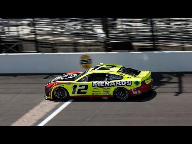 2024 Brickyard 400 final laps Ryan Blaney onboard camera with scanner audio