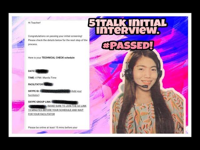 #PASSED! 51TALK Initial Actual Interview. (with Tips)