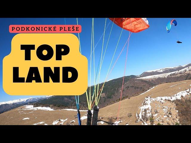 Paragliding Podkonické Pleše - prvé jarné podmiekny - toplanding