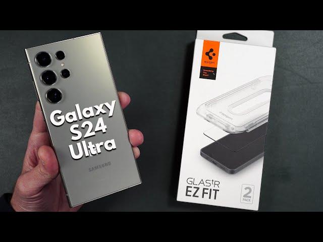 Galaxy S24 Ultra Spigen GLASTR EZ FIT Screen Protector  - Drop & Scratch TESTS