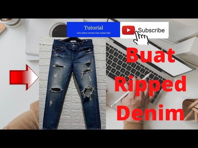 cara buat celana riped denim. buat celana robek-robek #shorts #short  #shortvideo