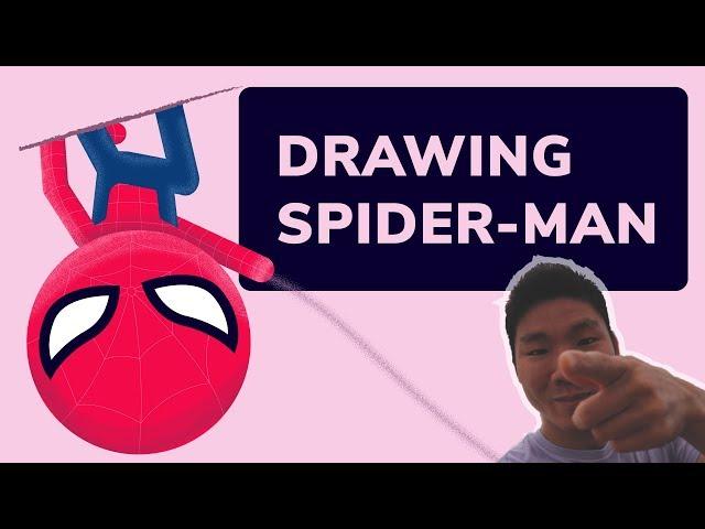 Drawing Spider-Man (Avengers: Endgame) in 3D Flat Design! #FanArt