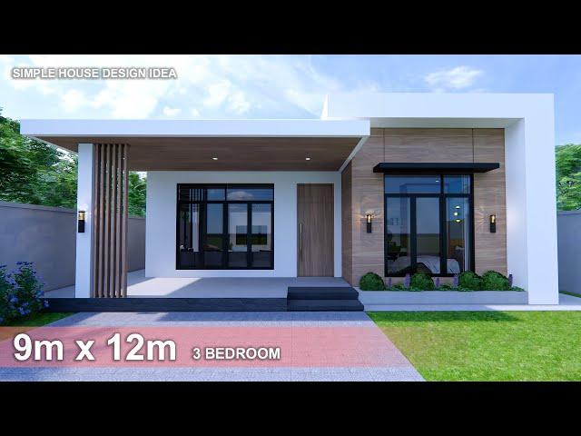 Simple House | House design idea |  9m x 12m (108sqm) | 3Bedroom