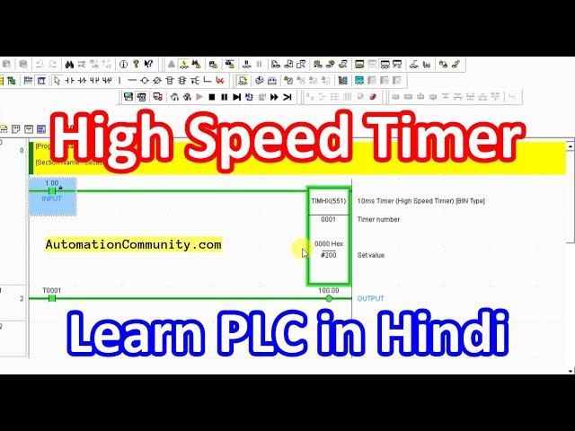 High Speed Timer in PLC - Retentive Timer - Learn PLC in Hindi