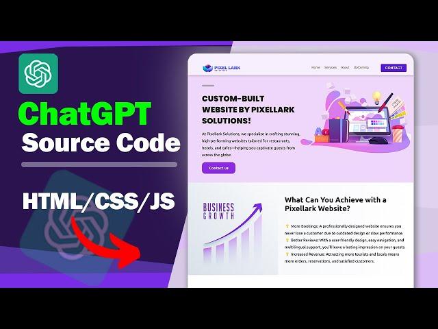 how to create website using ChatGPT | webdesign with AI | HTML CSS and JS