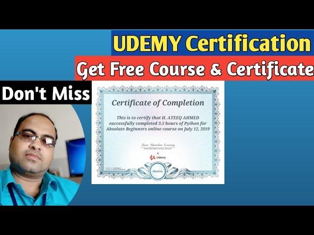 UDEMY | Get FREE Course & Certificate | A Golden Opportunity