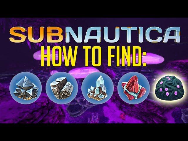 Subnautica | How to find Magnetite/Diamonds/Rubies/Gelsacks/Lithium