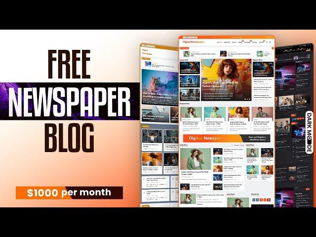 How to Make a Newspaper / Magazine Blog Website for FREE ~ WordPress Blog & Google AdSense 2024