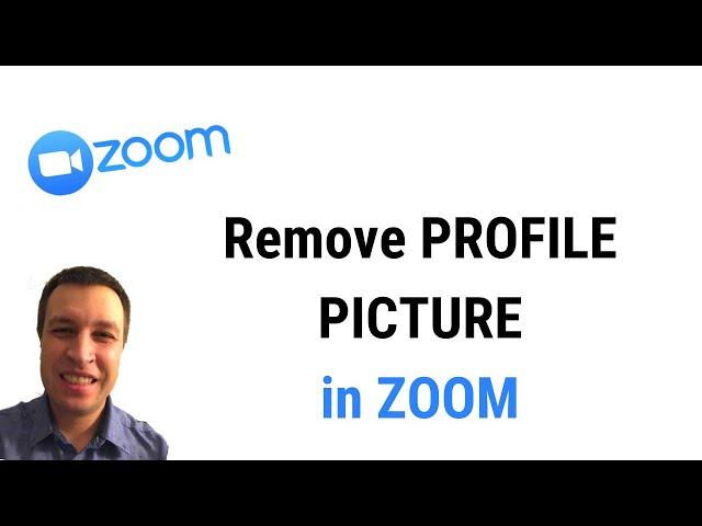 How to REMOVE PROFILE PICTURE in ZOOM?