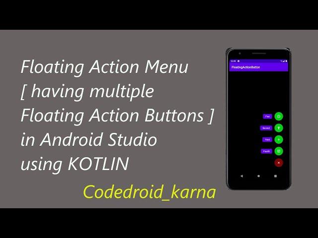 Expandable Floating Action Menu | Floating Action Button having multiple Floating Action Buttons |