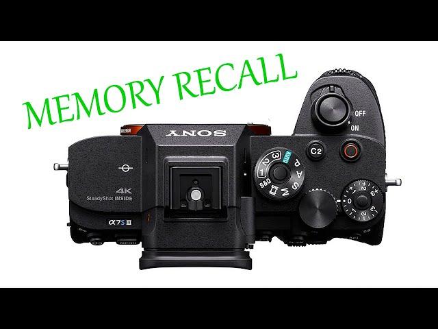 Sony a7SIII Memory Recall (how to set up mode dial)